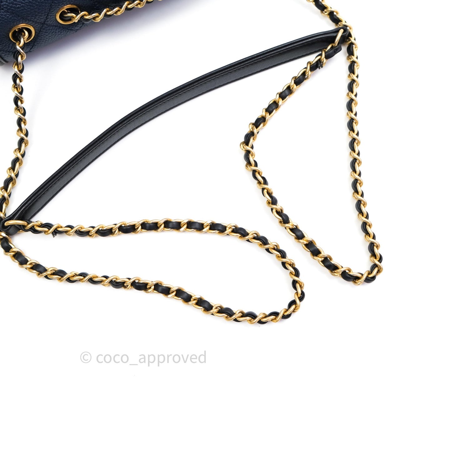 Chanel Caviar Quilted Small CC Filigree Flap Navy Black