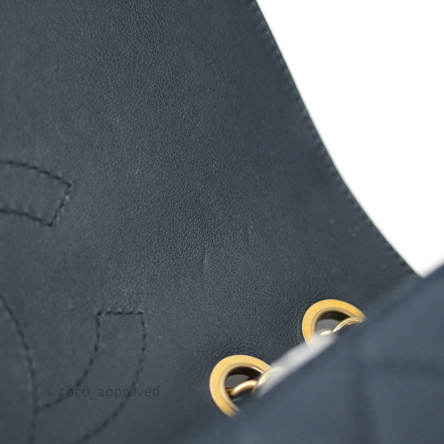 Chanel Quilted Small CC Filigree Flap Navy Caviar
