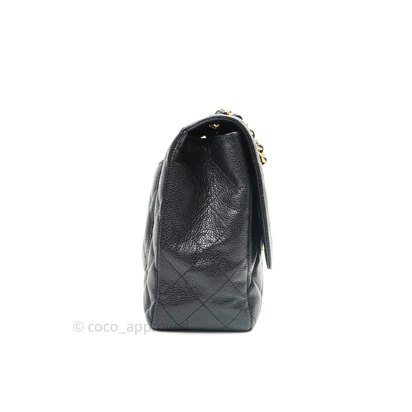 Chanel Jumbo Single Flap Black Caviar Gold Hardware⁣⁣