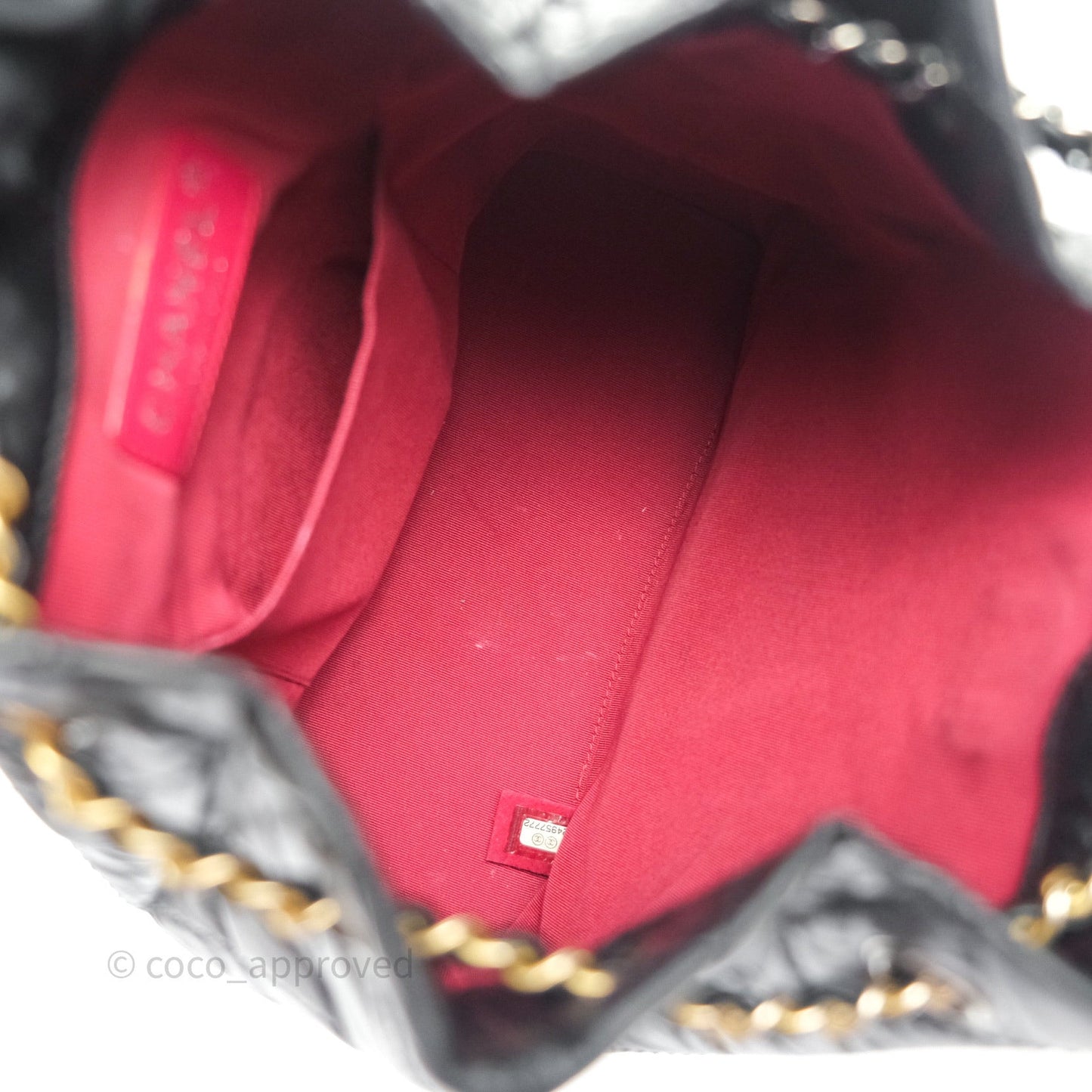 Chanel Gabrielle Backpack Black Aged Calfskin Small Navy Black