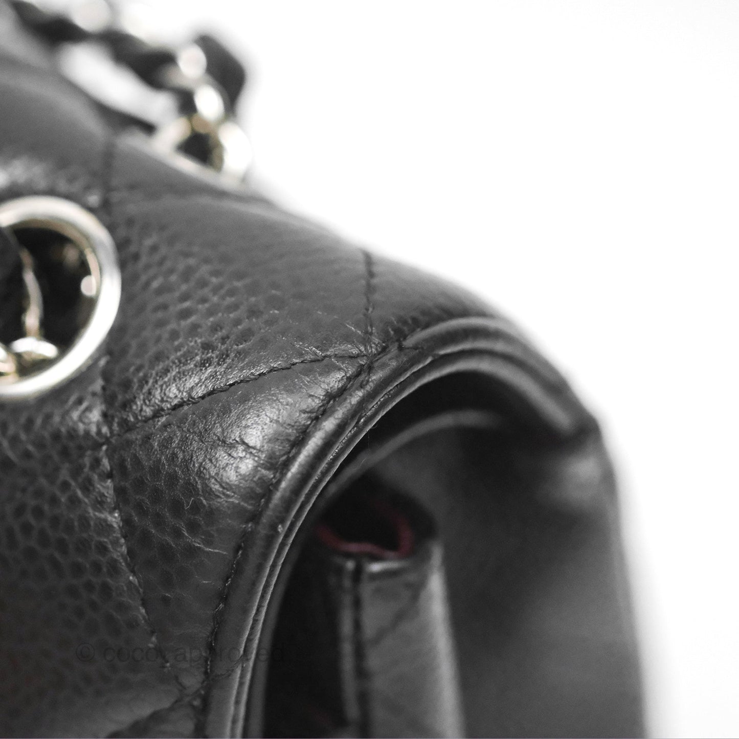Chanel Small Classic Flap Quilted Black Caviar Silver Hardware