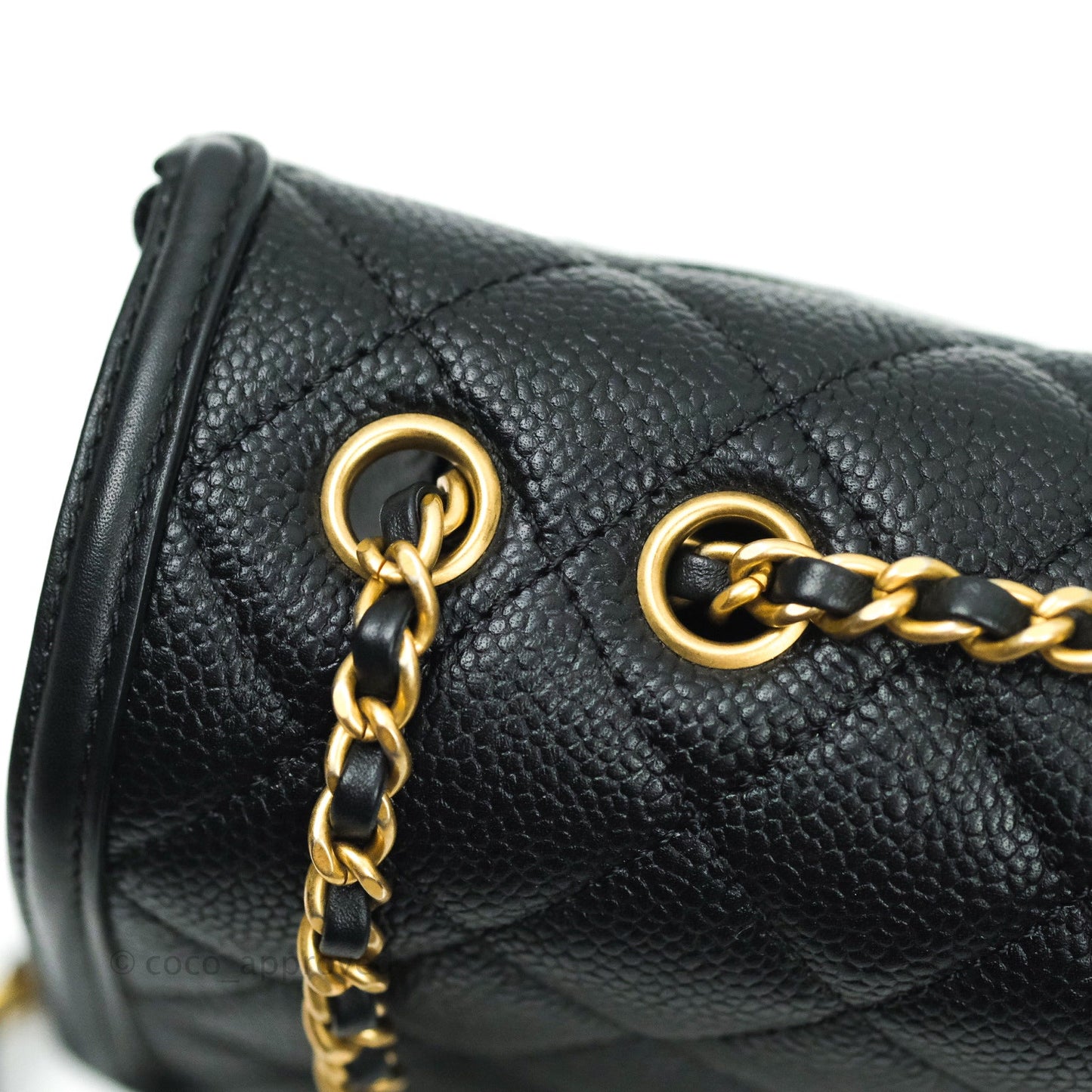 Chanel Quilted Small CC Filigree Flap Black Caviar