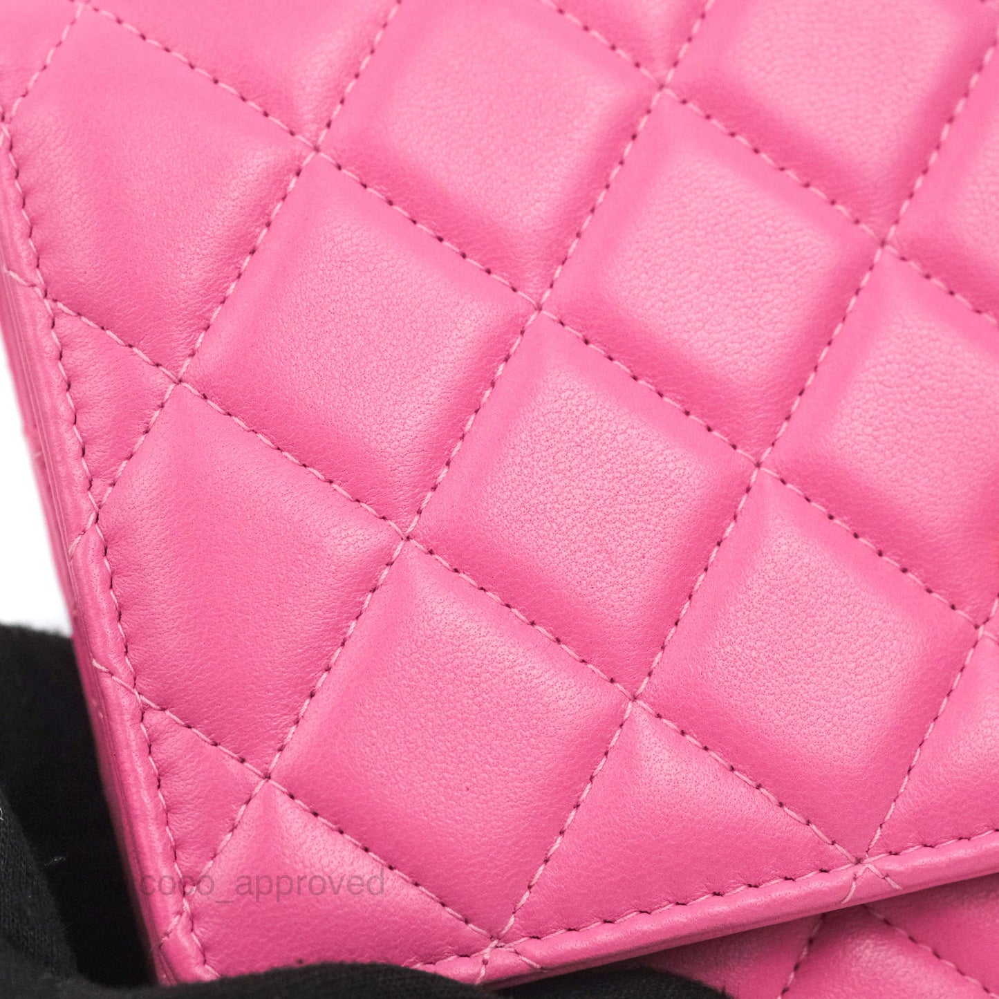 Chanel Quilted Pearl Crush Wallet on Chain WOC Pink Lambskin Aged Gold Hardware