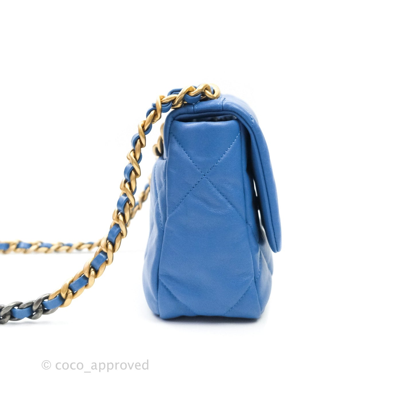 Chanel 19 Small Blue Mixed Hardware