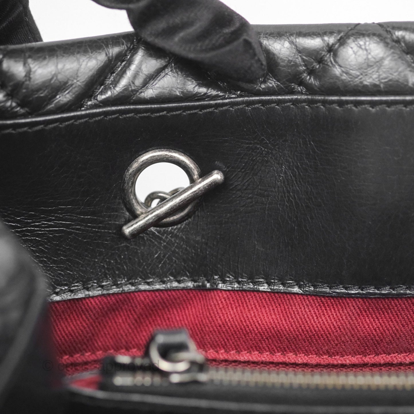 Chanel Large Shopping Tote Black Ruthenium Hardware