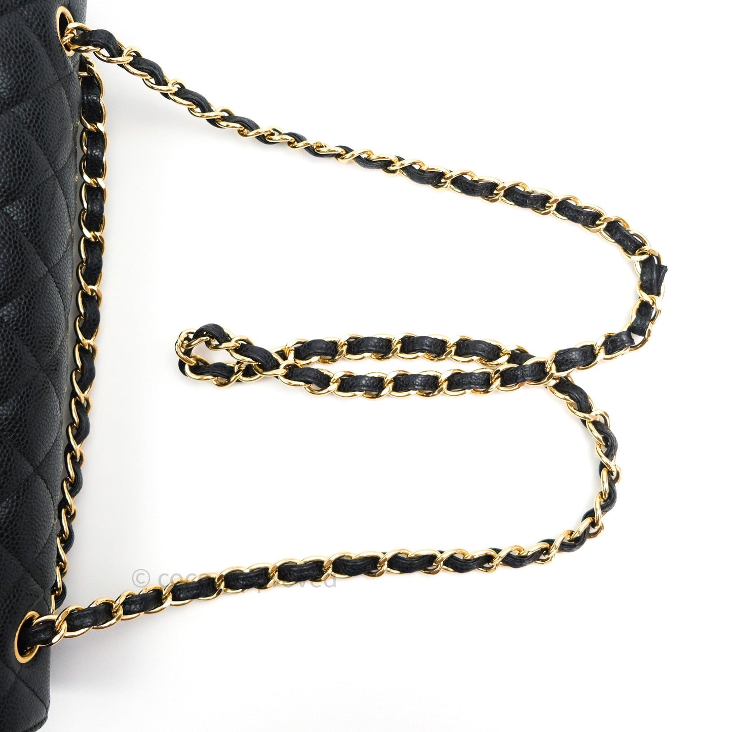 Chanel Classic Double Flap Maxi Black Caviar Gold Hardware