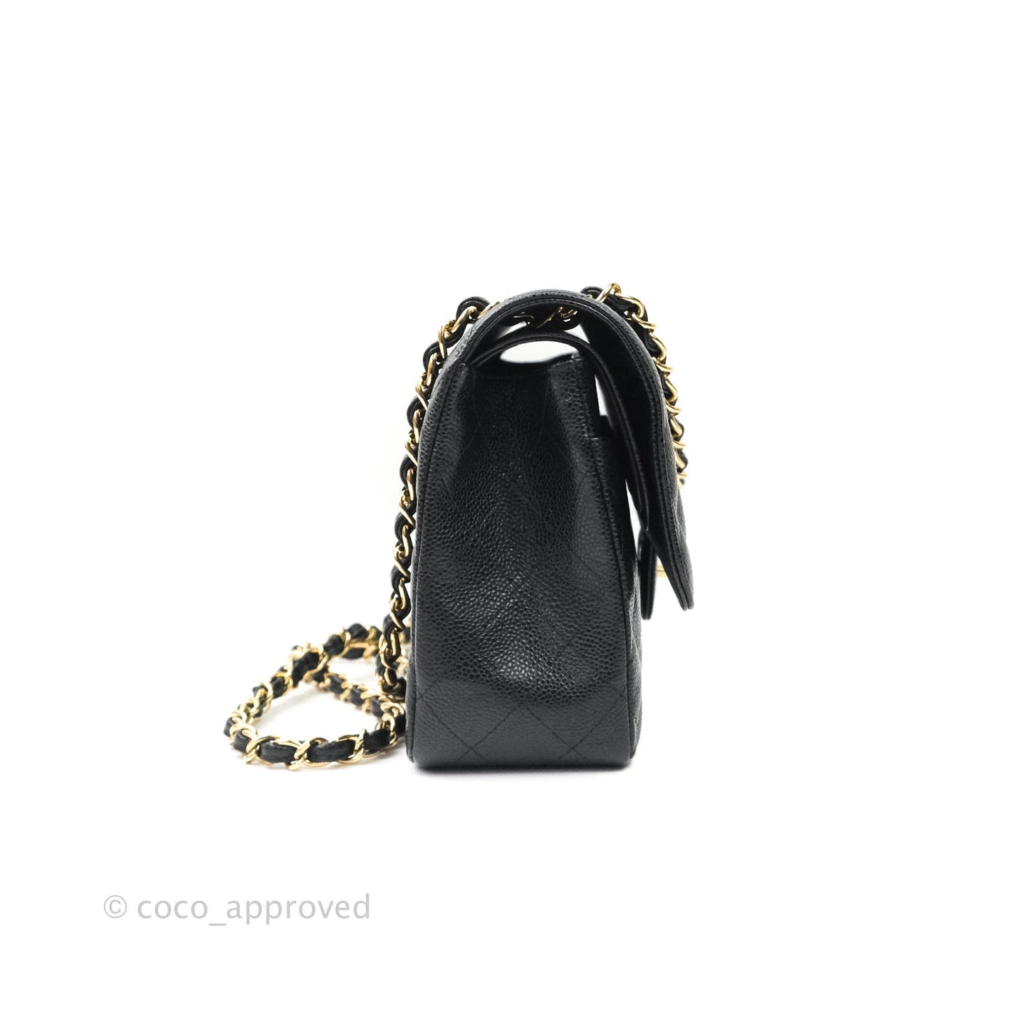 Chanel Jumbo Double Flap Black Caviar Gold Hardware⁣⁣