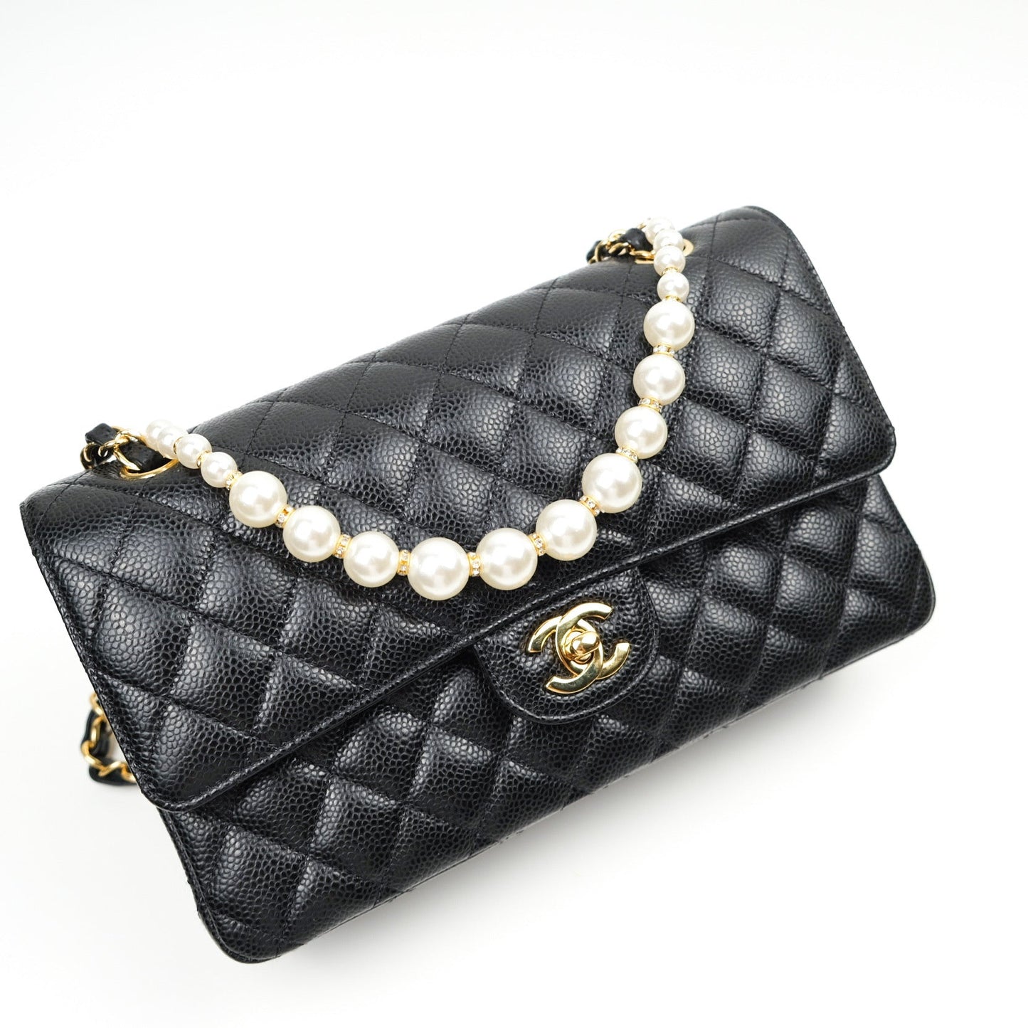Pearl Chain with Rhinestones