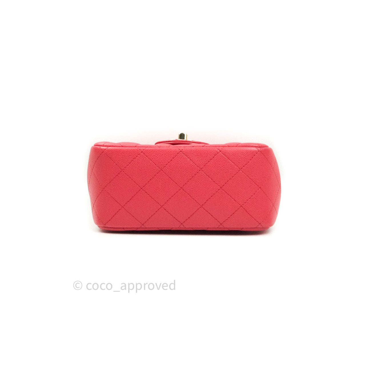Chanel Mini Square Pink Caviar Gold Hardware 17C