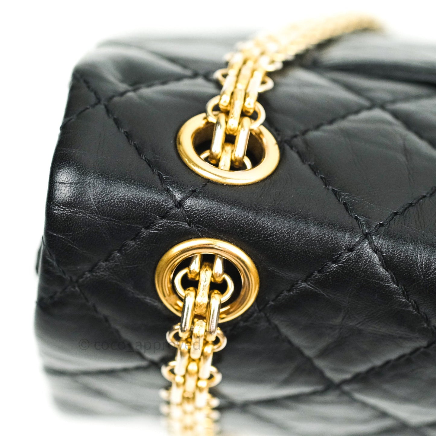 Chanel Reissue Quilted Aged Calfskin Black Gold Hardware 226