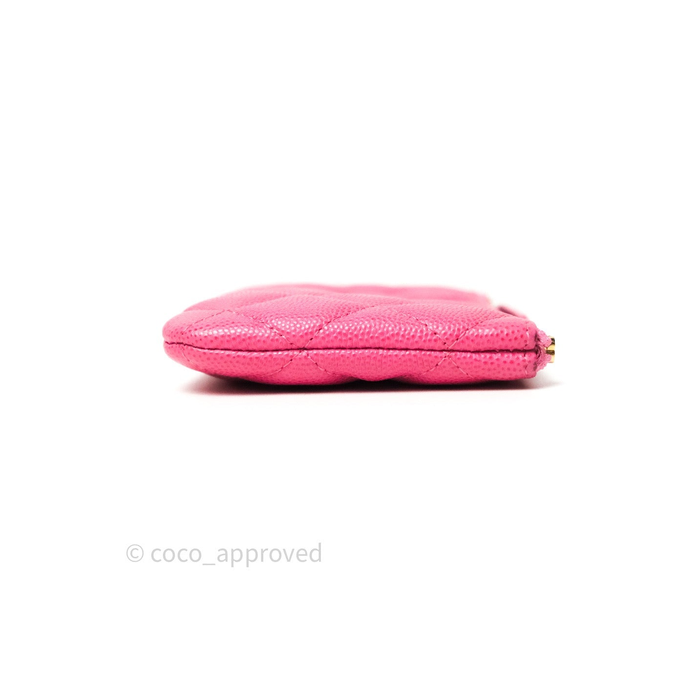Chanel Quilted Mini O Case Pink Caviar Gold Hardware