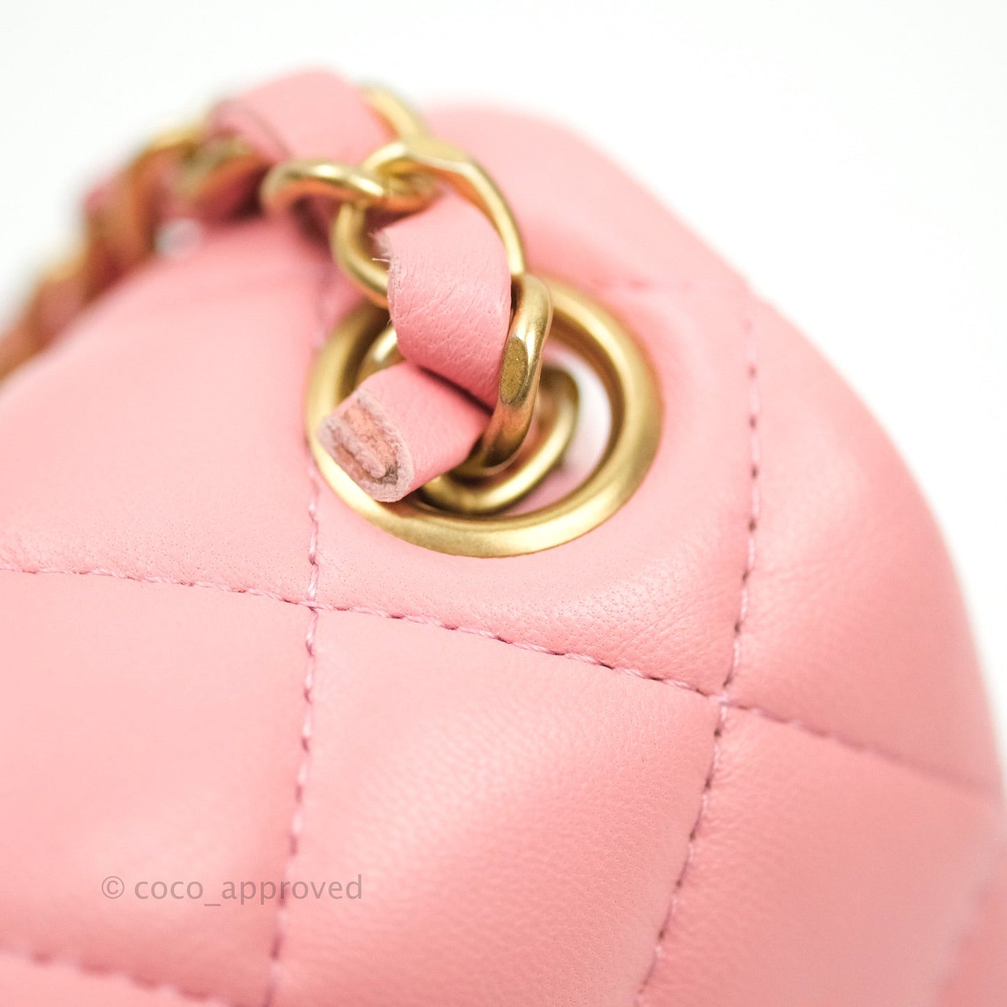 Chanel Mini Square Pink Lambskin Gold Hardware
