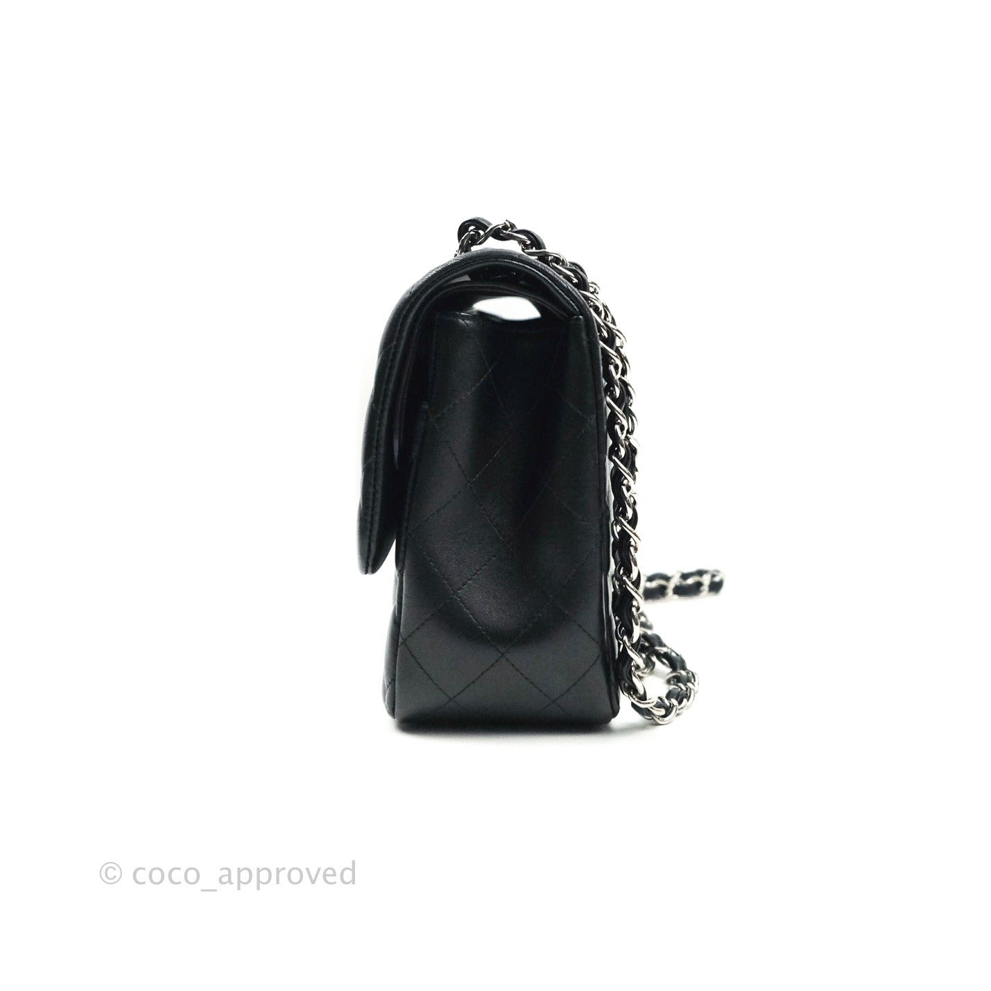 Chanel Classic Jumbo Double Flap Black Lambskin Silver Hardware⁣⁣