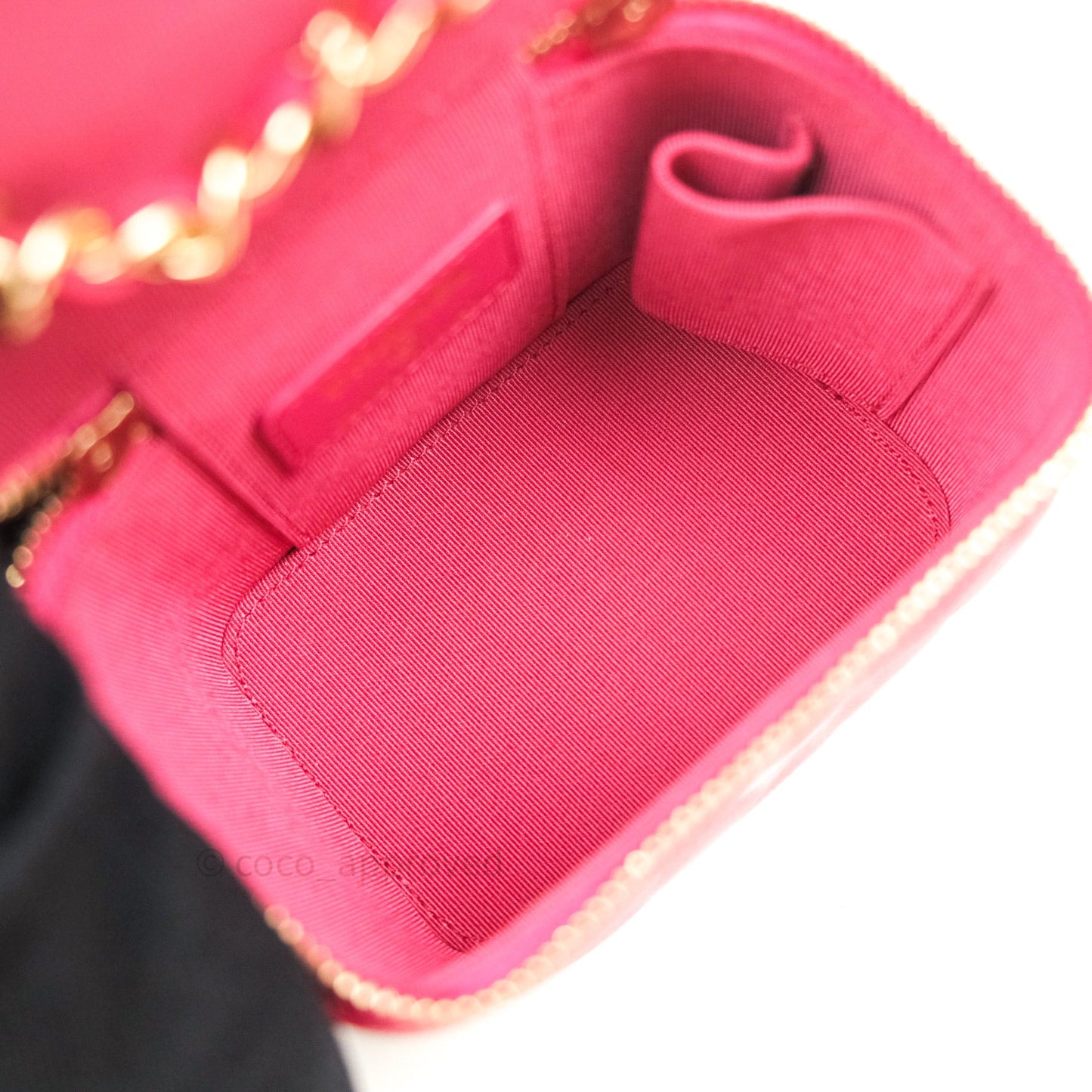 Chanel Mini Vanity Classic With Chain Pink Caviar Gold Hardware