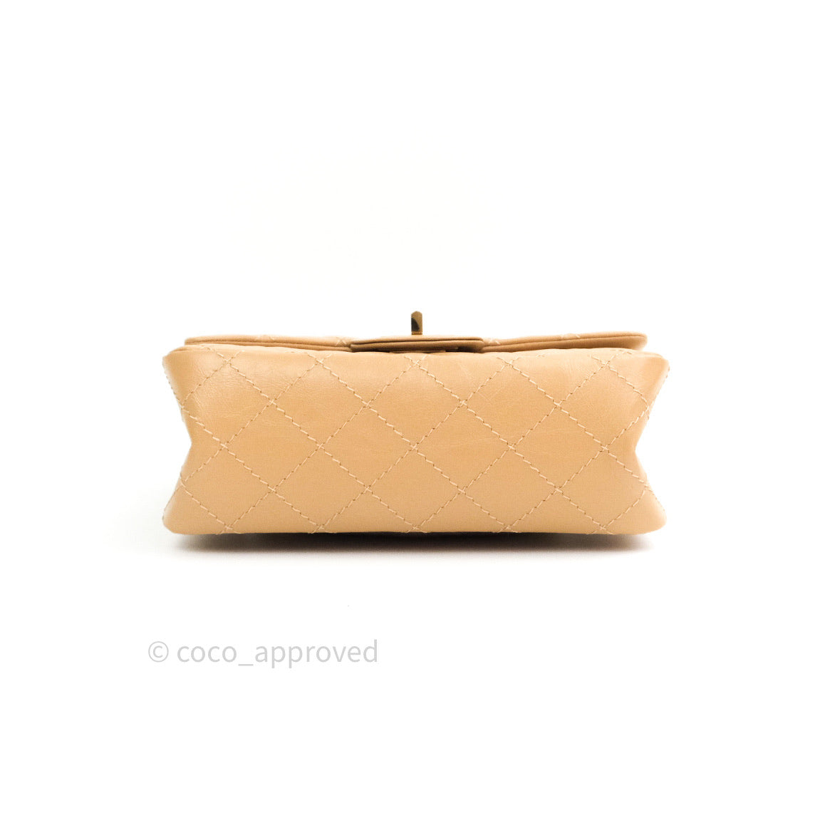 Chanel Mini Reissue 224 Beige Aged Calfskin Gold Hardware