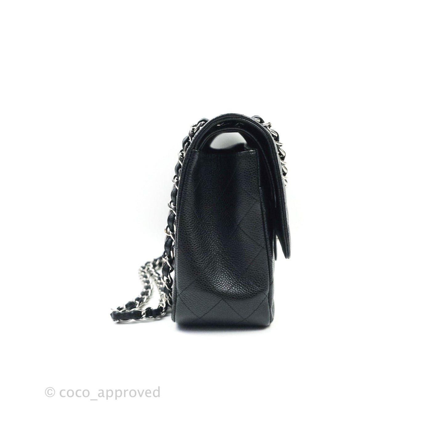 Chanel Classic Jumbo Double Flap Black Caviar Silver Hardware⁣⁣