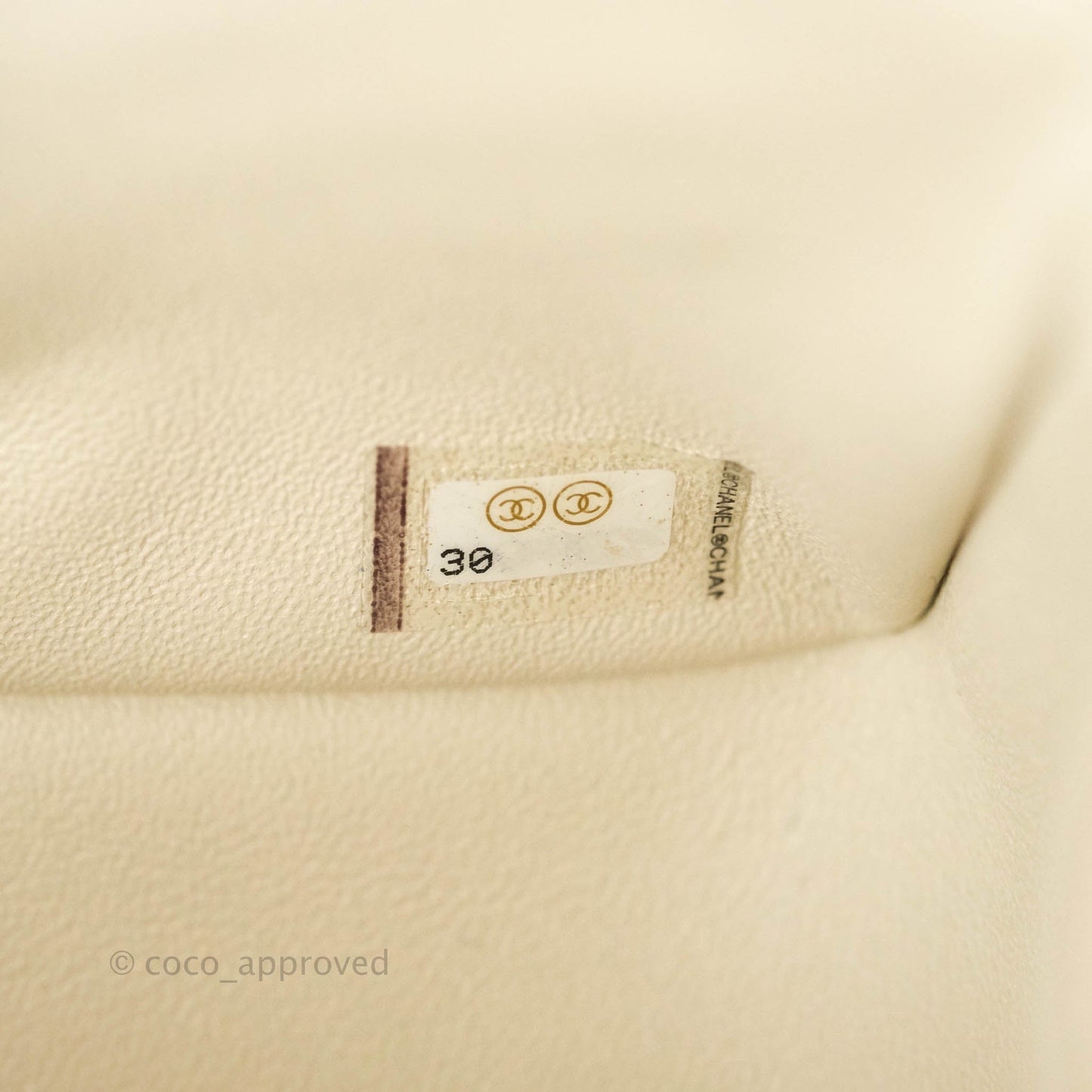 Chanel Mini Square Chevron White Ivory Lambskin Silver Hardware