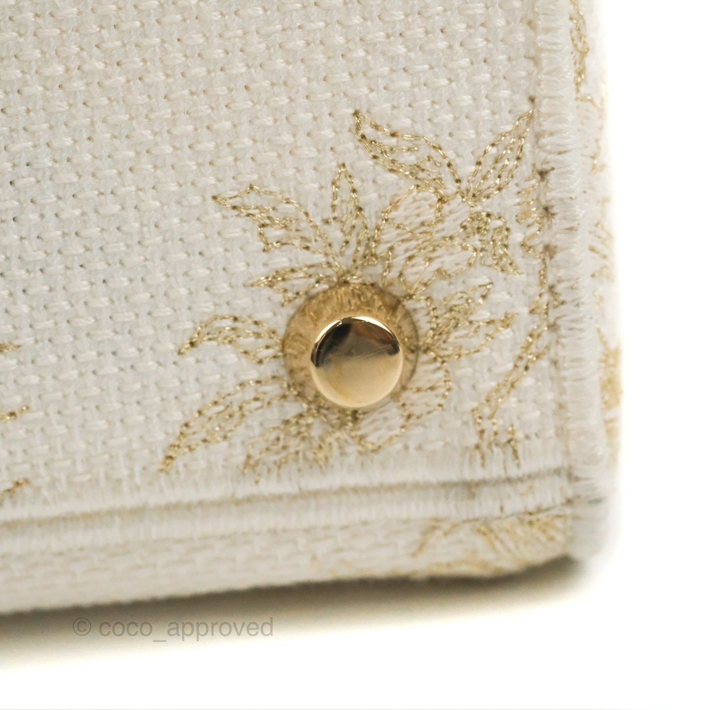 Christian Dior Medium Lady D-Lite Bag Dior Jardin d'Hiver Embroidery White