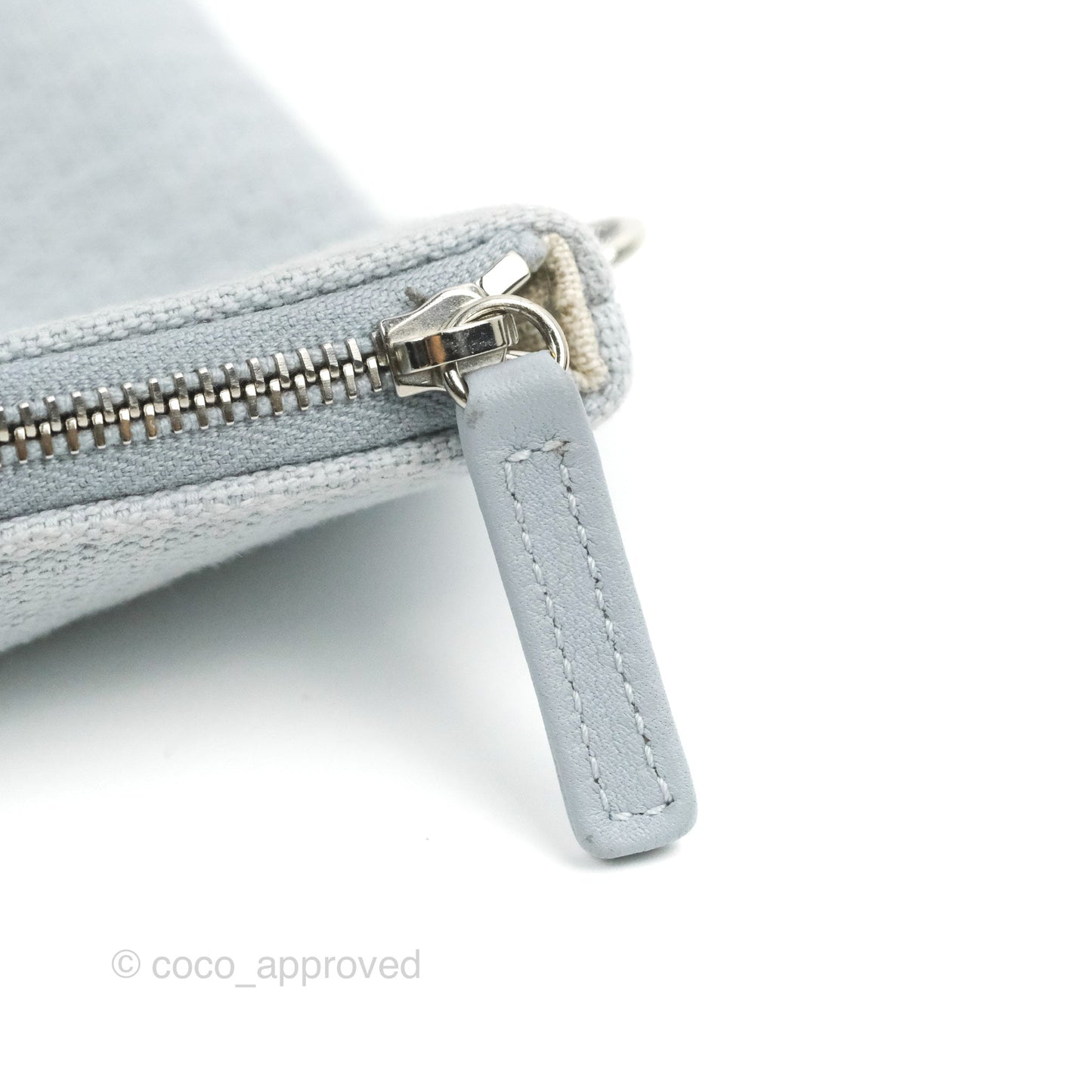 Chanel New Small Deauville Tote Light Blue Silver Hardware