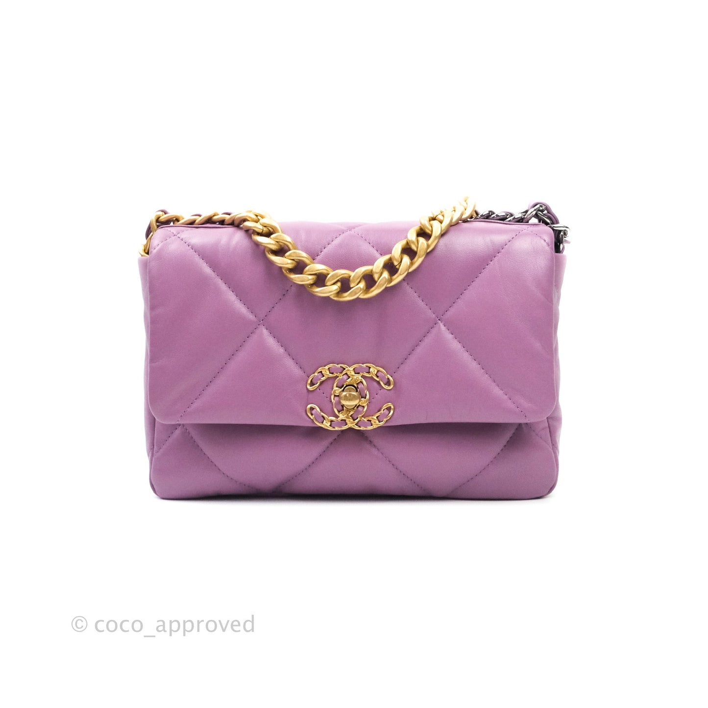 Chanel 19 Small Lavender Purple Mixed Hardware