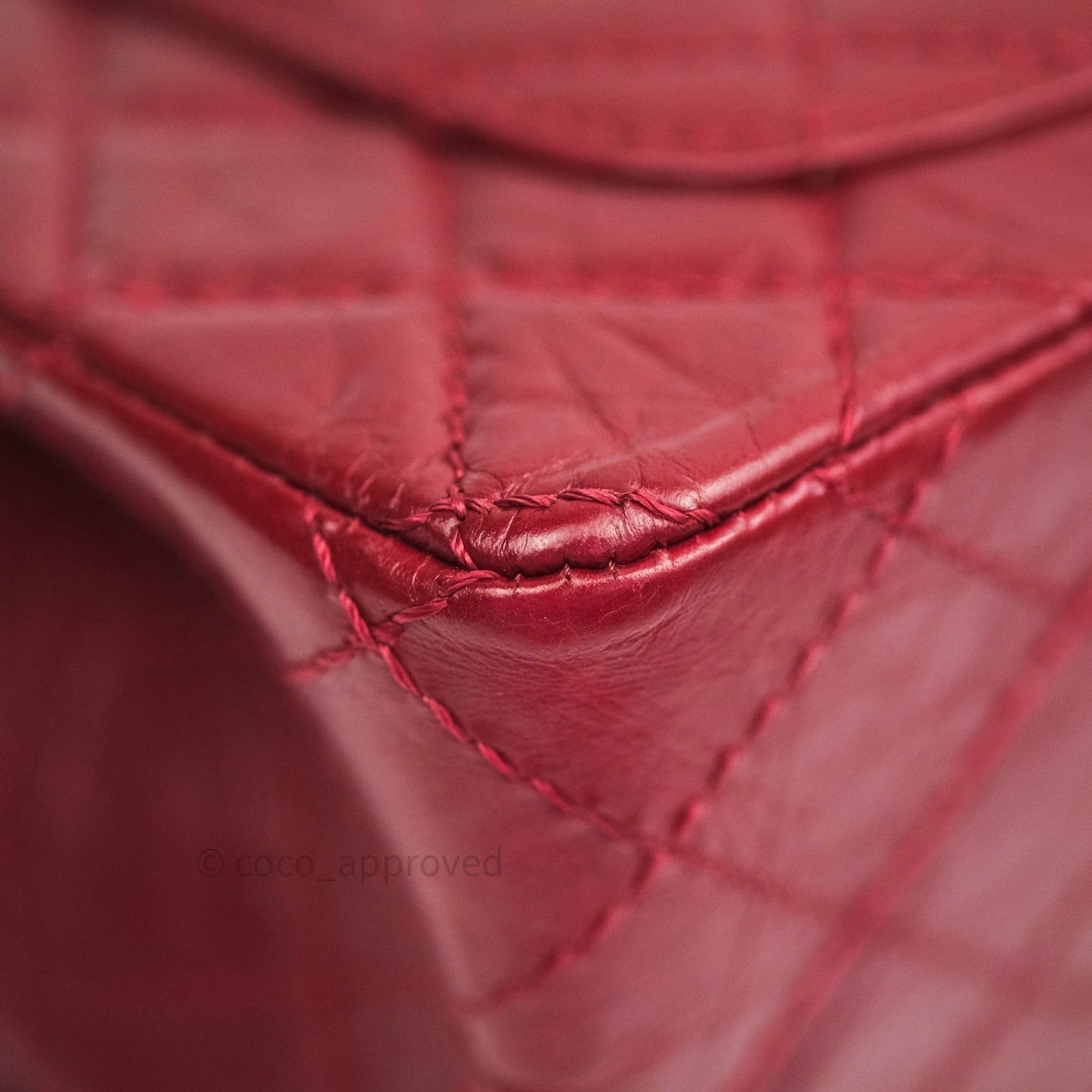 Chanel Mini Reissue 224 Dark Red Aged Calfskin Ruthenium Hardware