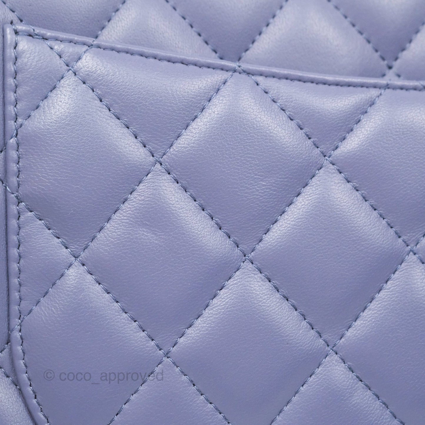Chanel Jumbo Double Flap Lavender Blue Lambskin Silver Hardware⁣⁣