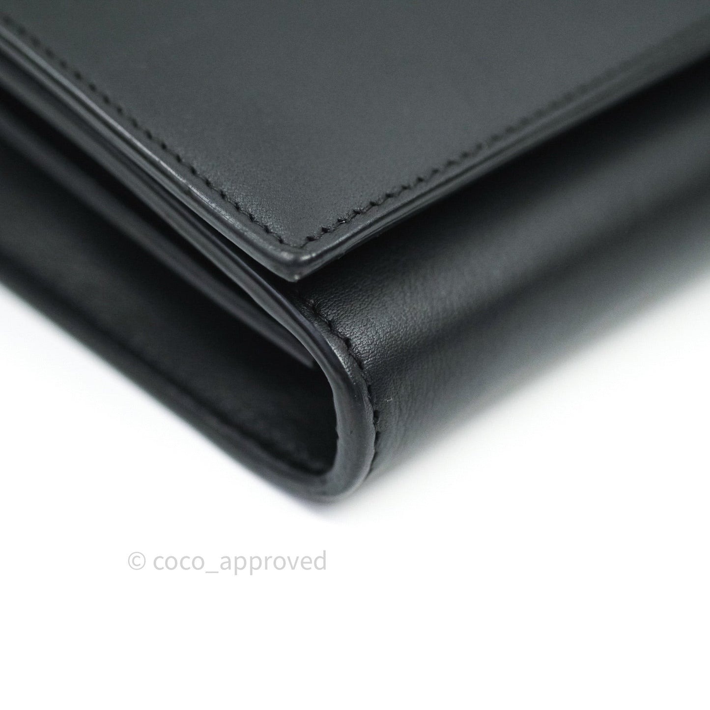 Saint Laurent Wallet on Chain Black Gold Hardware