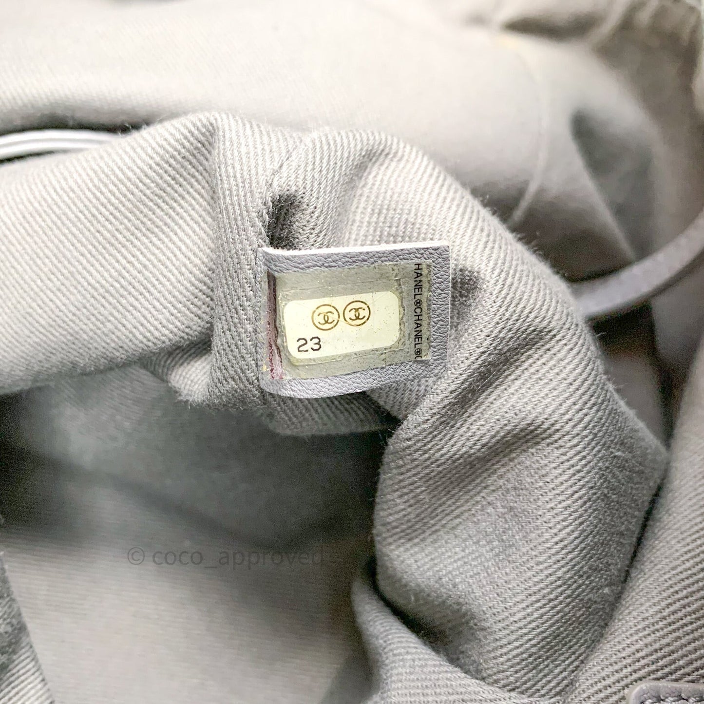 Chanel Canvas Deauville Backpack Grey