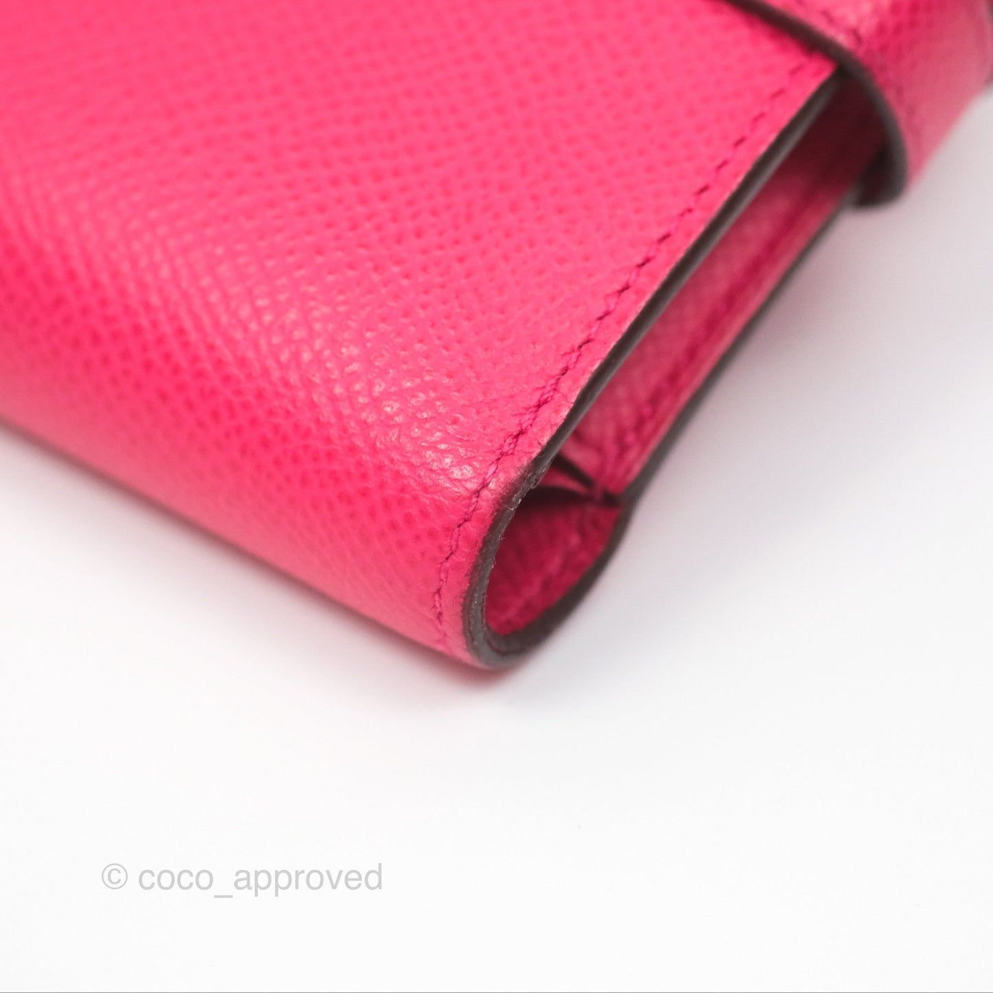 Hermès Small Kelly Wallet Rose Extreme I6 Epsom Palladium Hardware