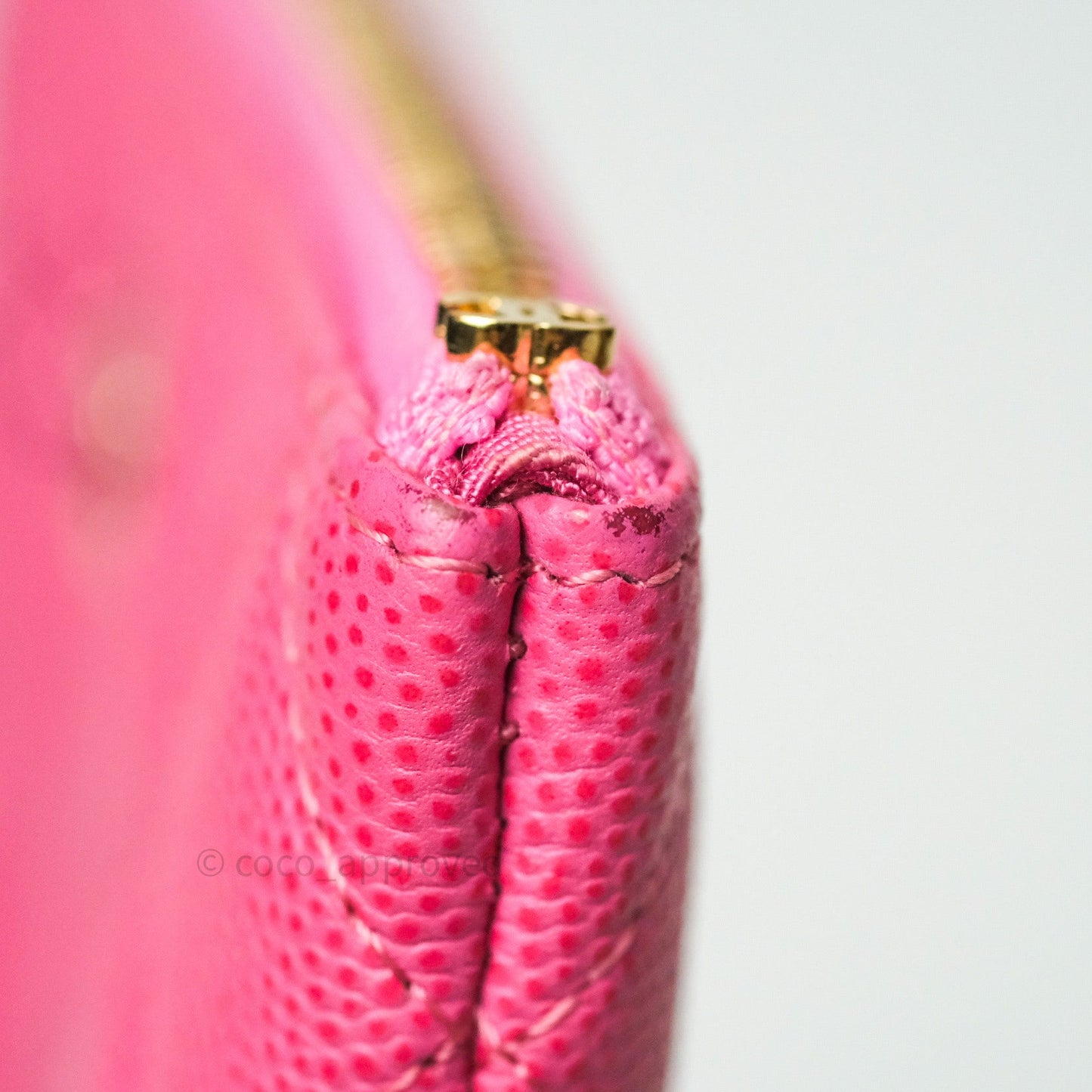 Chanel Quilted Mini O Case Pink Caviar Gold Hardware