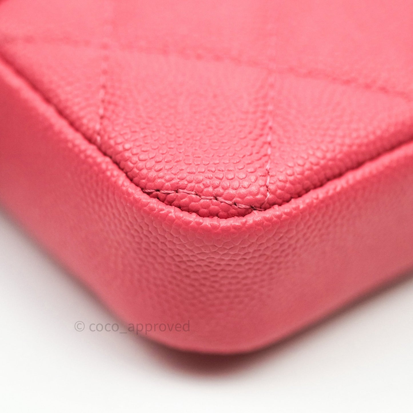 Chanel Quilted Clutch With Chain Pink Caviar Gold Hardware