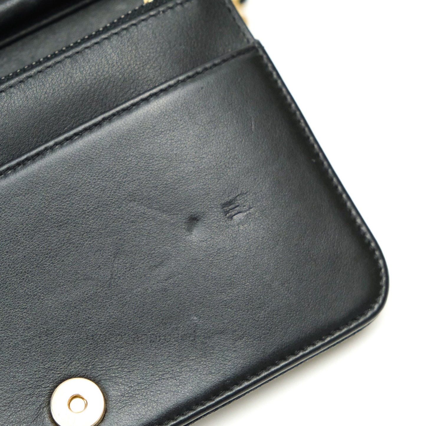 Chanel Quilted Boy Wallet on Chain WOC Black Caviar Gold Hardware