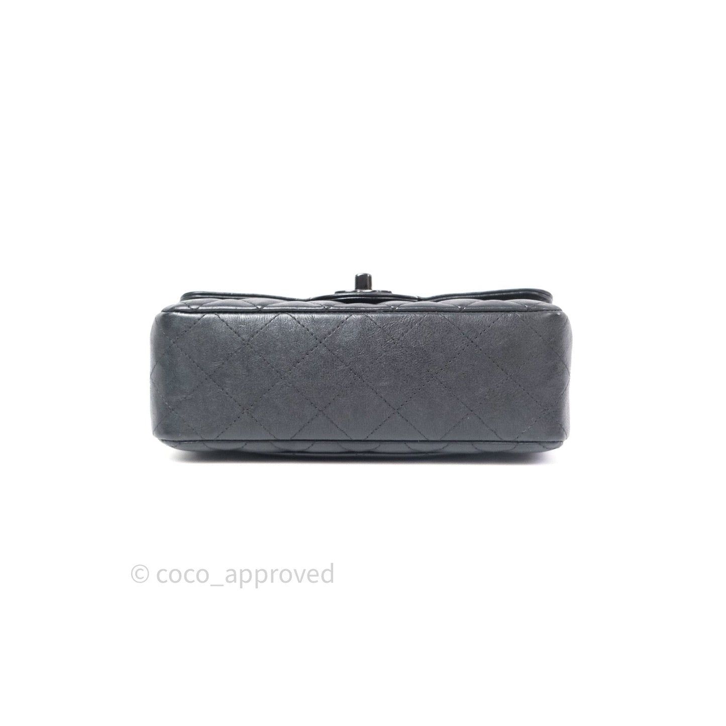 Chanel Quilted Mini Rectangular Flap So Black Crumpled Calfskin