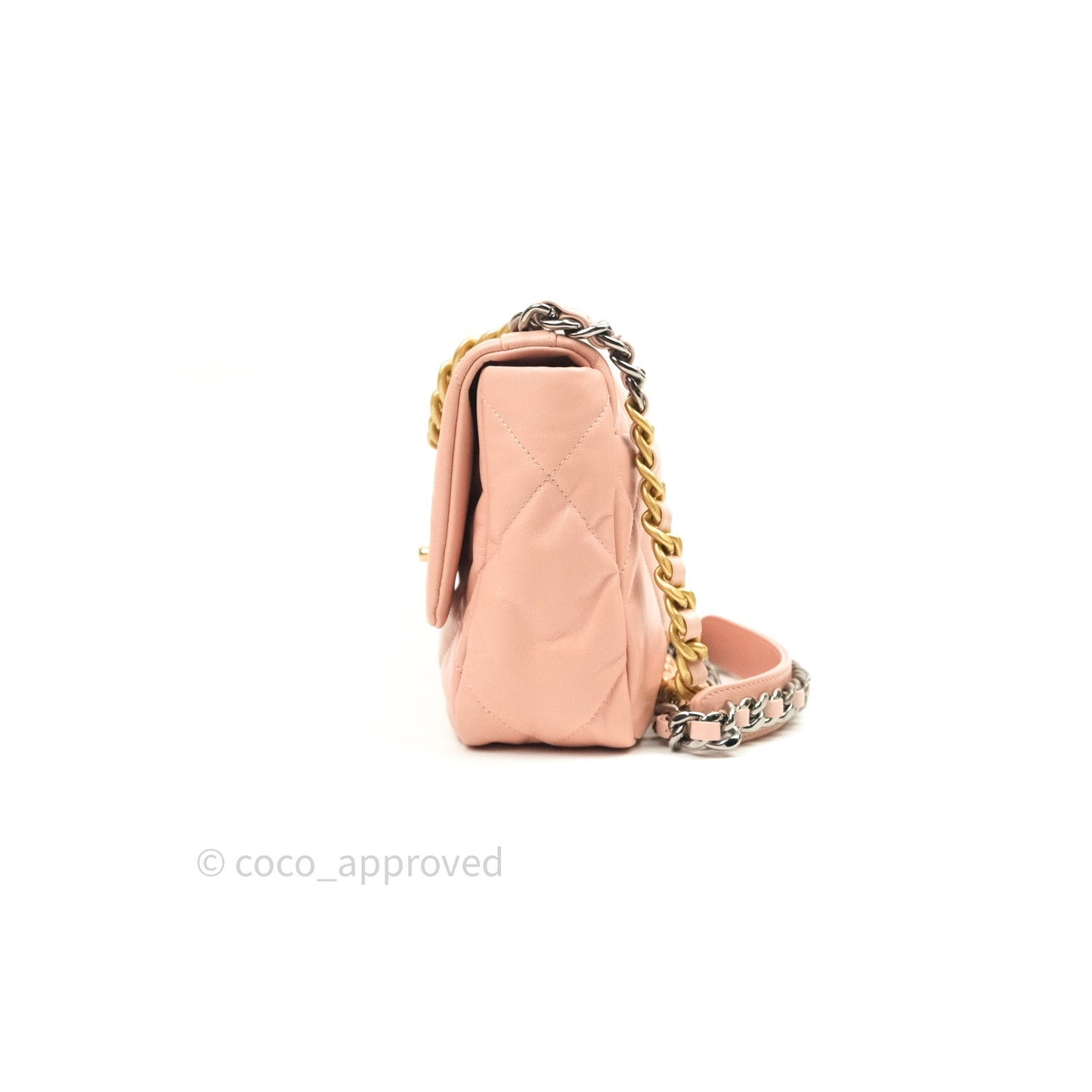 Chanel 19 Small Goatskin Rose Pink Mixed Hardware