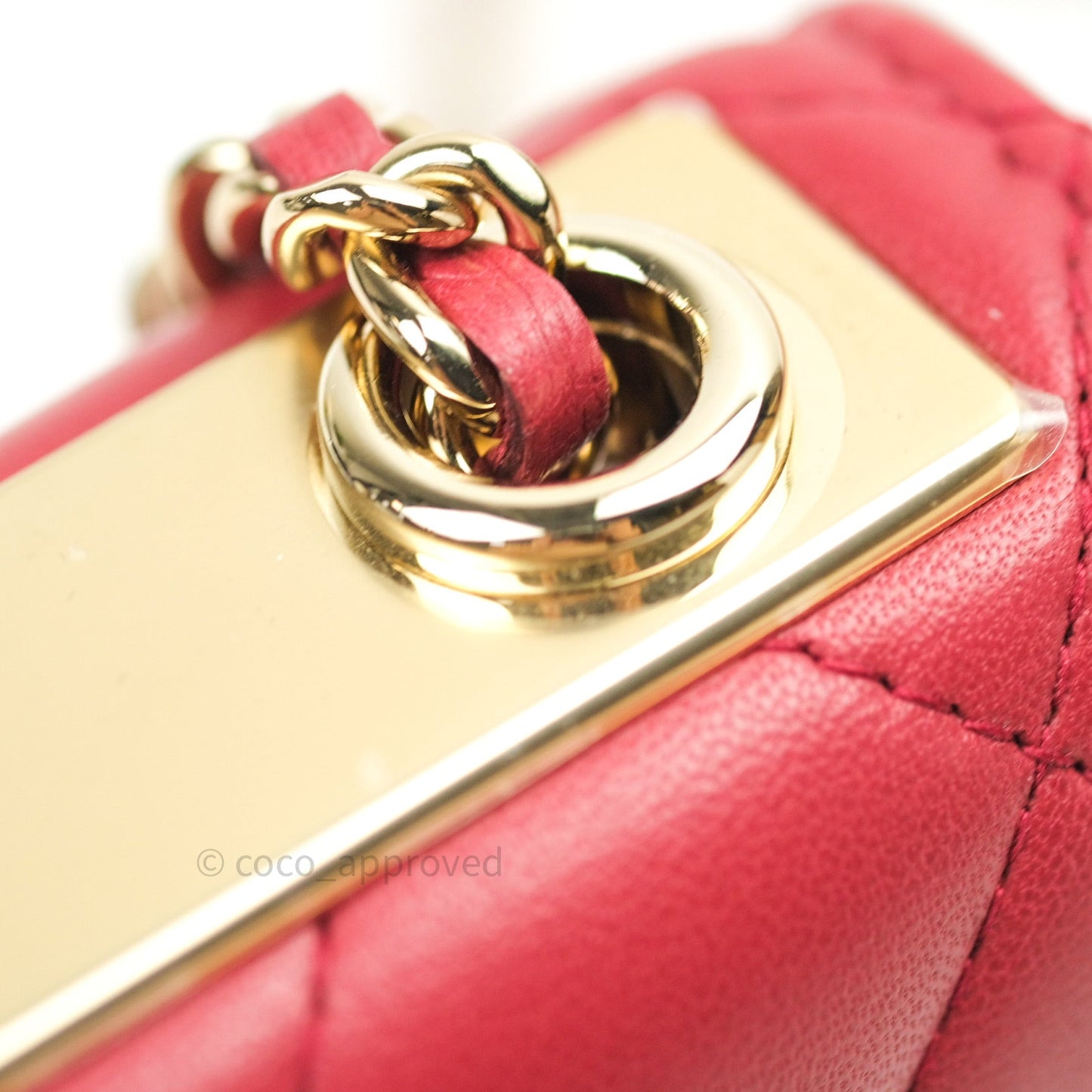 Chanel Trendy CC WOC Wallet on Chain Red Lambskin Gold Hardware