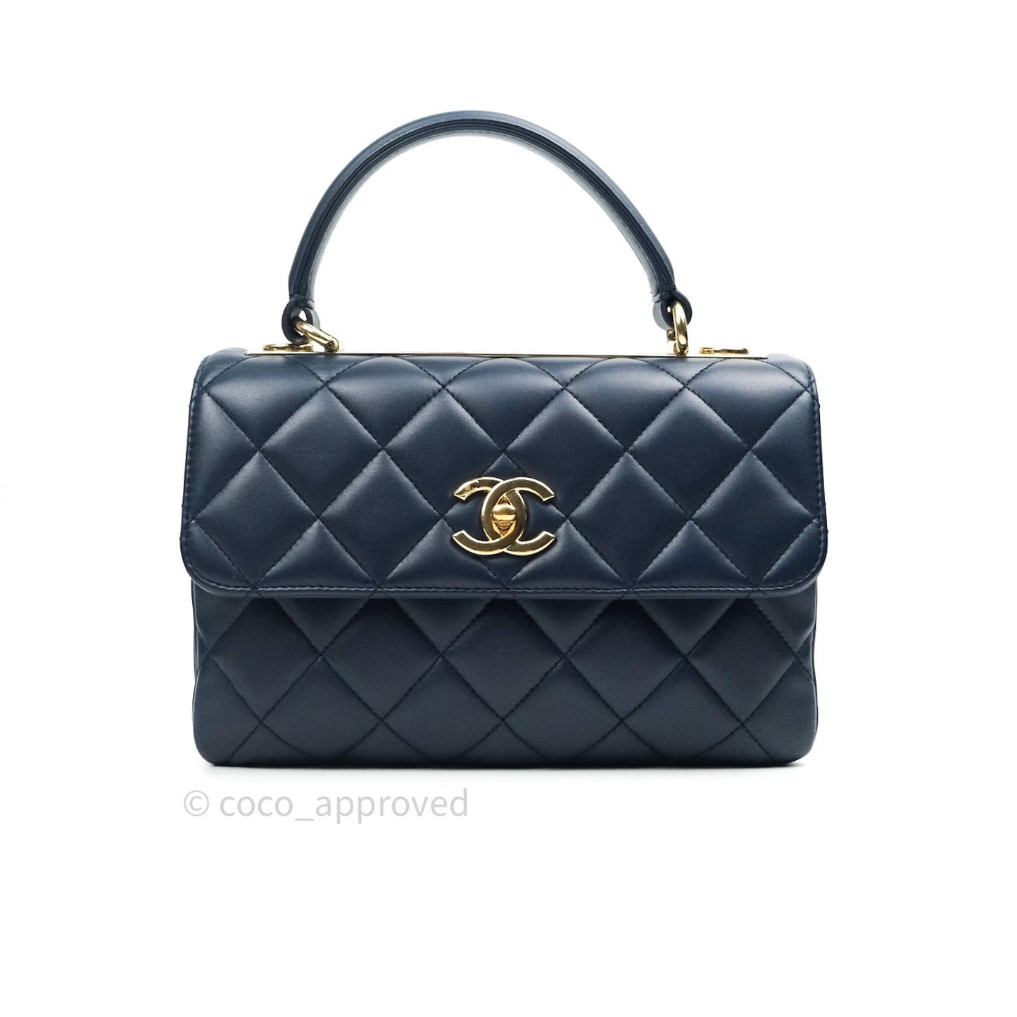 Chanel Trendy CC Small Navy Lambskin Gold Hardware