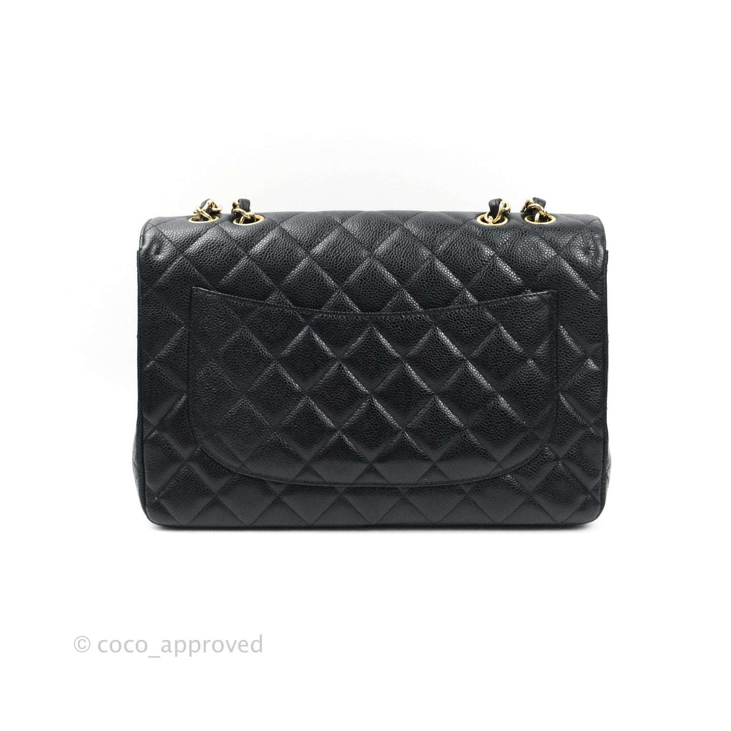 Chanel Jumbo Single Flap Black Caviar Gold Hardware⁣⁣