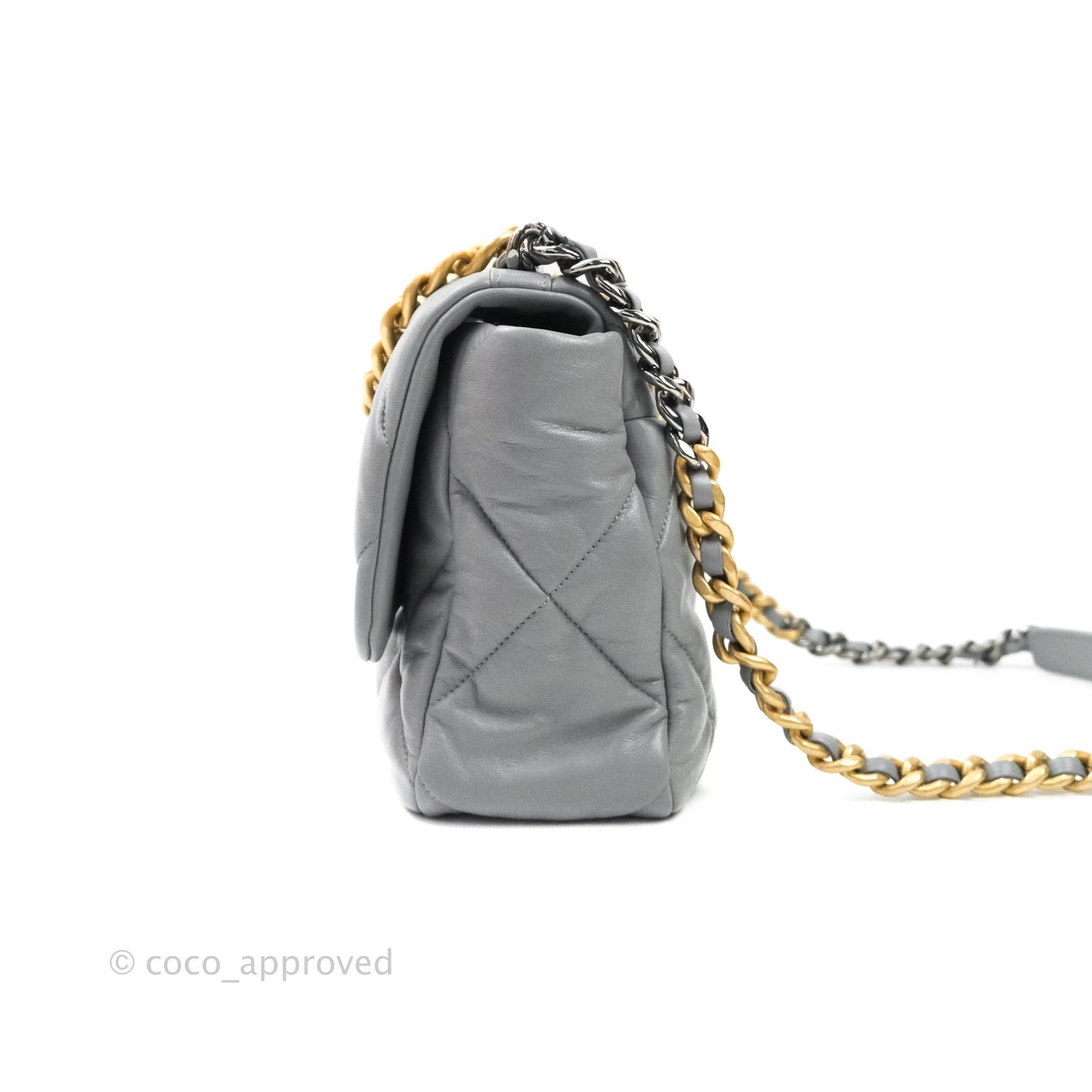 Chanel 19 Medium Grey Mixed Hardware Lambskin