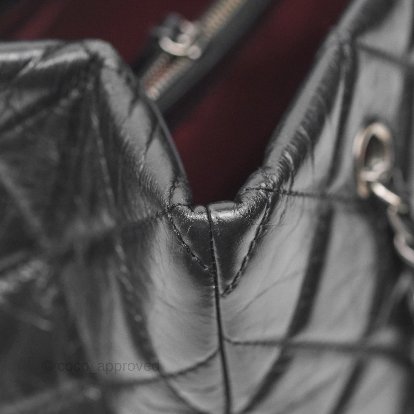 Chanel Large Shopping Tote Black Ruthenium Hardware