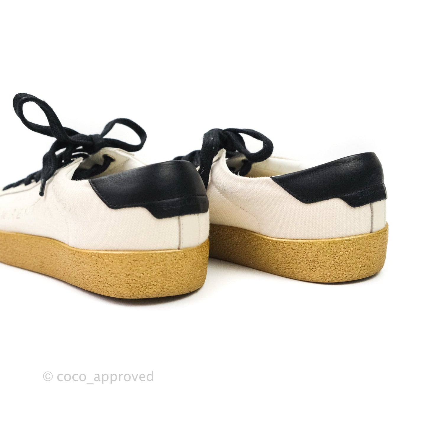 Saint Laurent Court Classic Worn-Look Sneakers⁣ Size 36.5