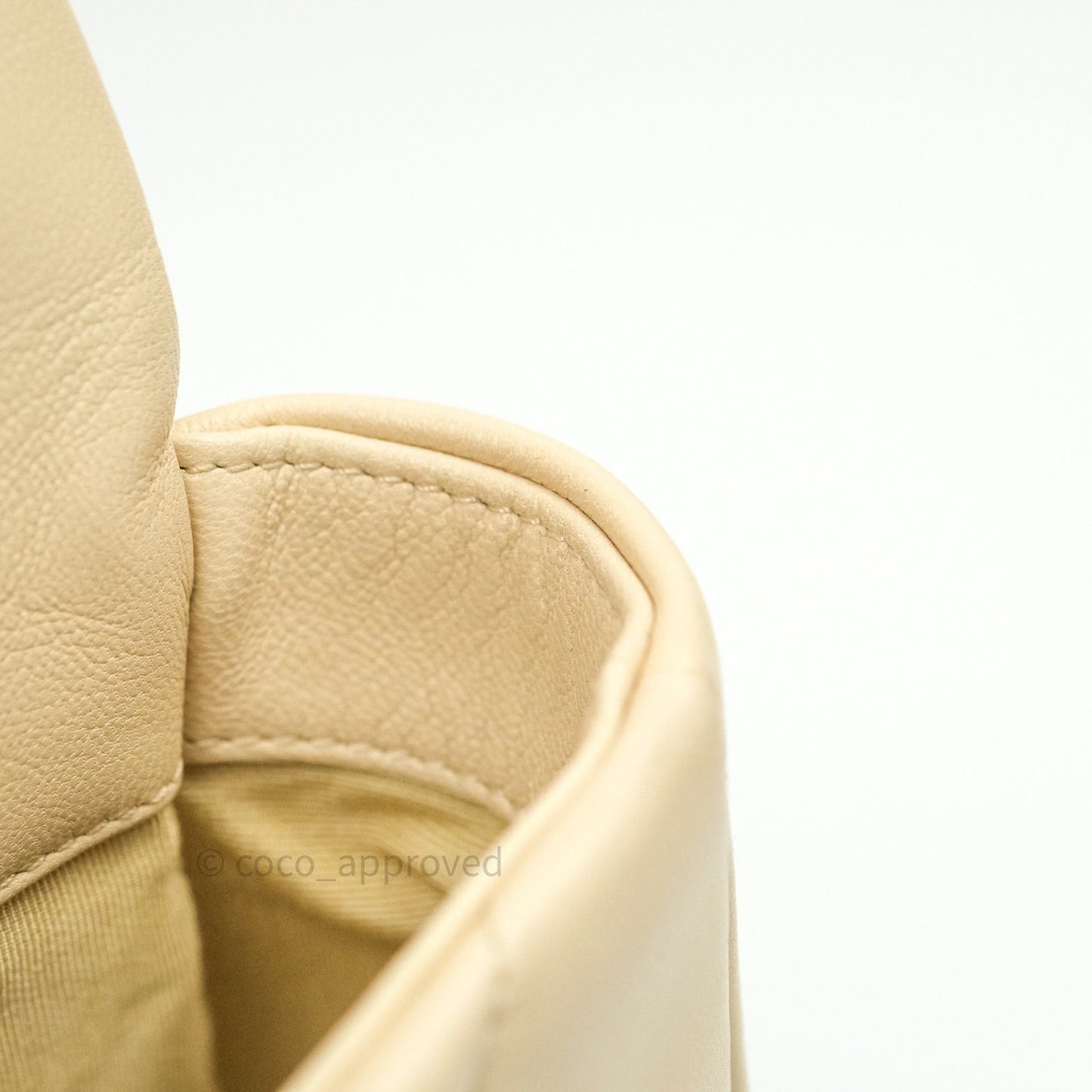Chanel 19 Small Beige Goatskin Mixed Hardware 20A