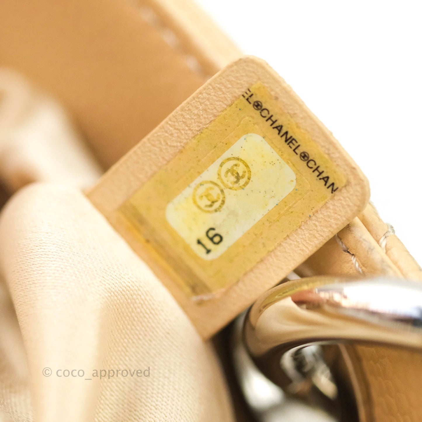 Chanel GST Beige Caviar Silver Hardware