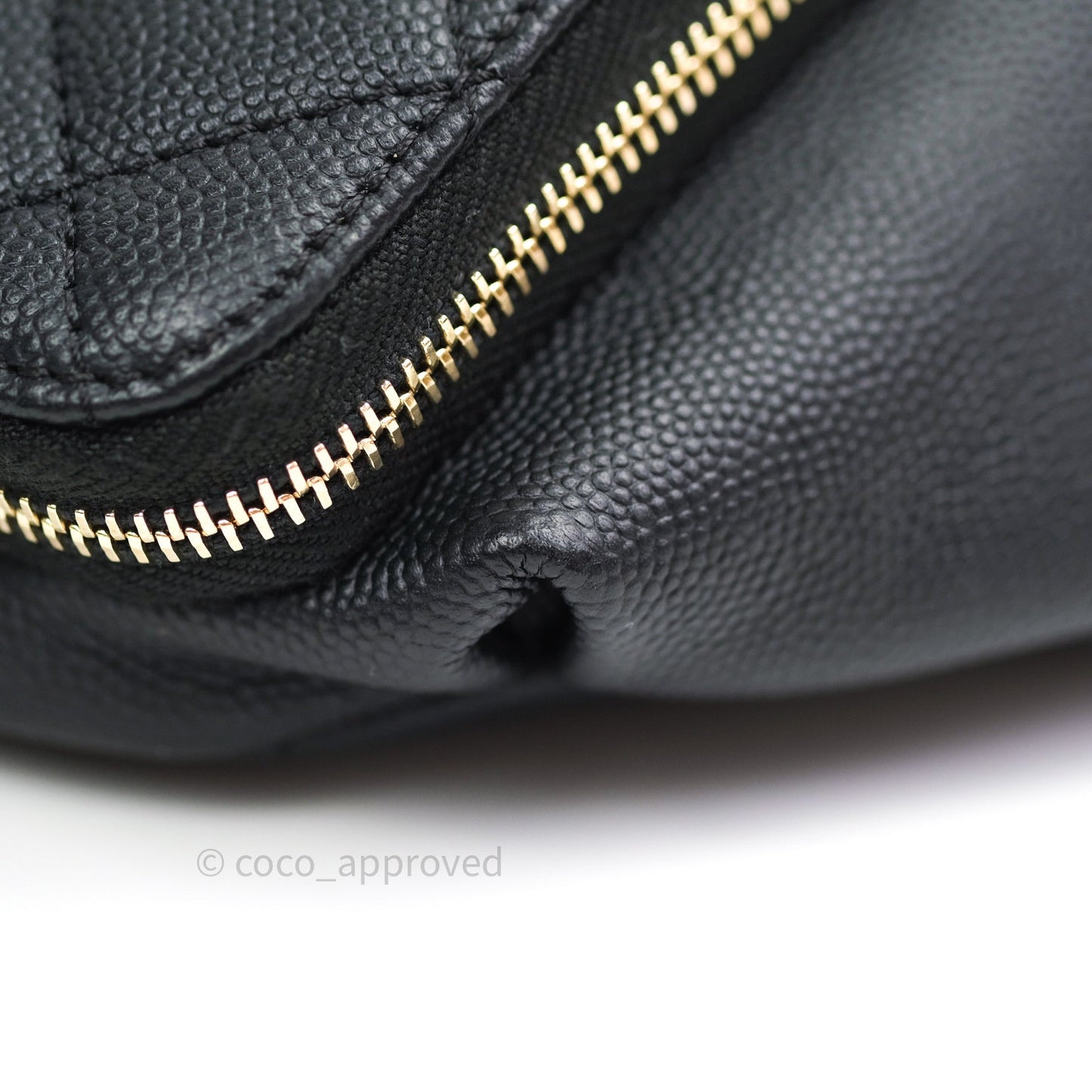 Chanel Quilted Business Affinity Waist Belt Bag Black Caviar Gold Hardware
