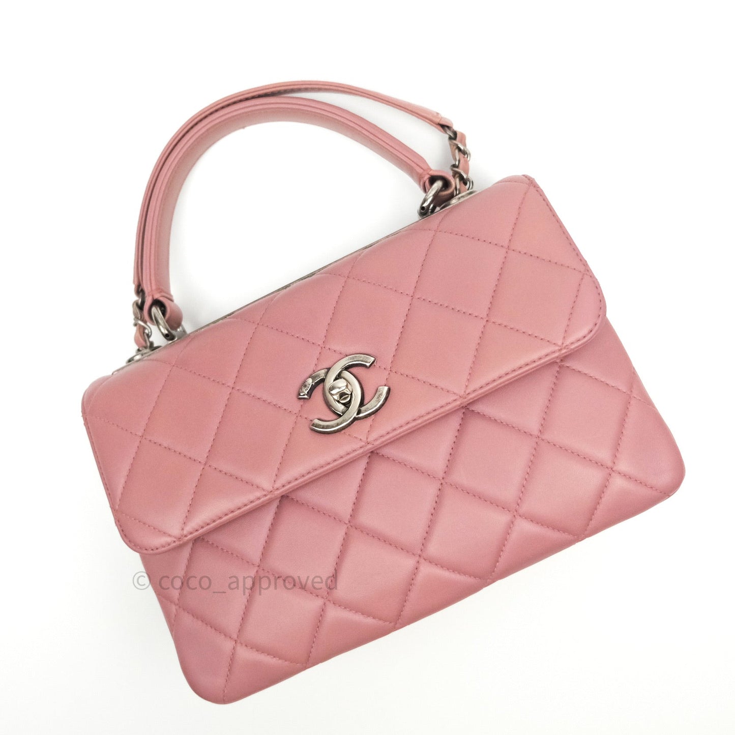 Chanel Quilted Small Trendy CC Flap Bag Mauve Pink Lambskin Ruthenium Hardware