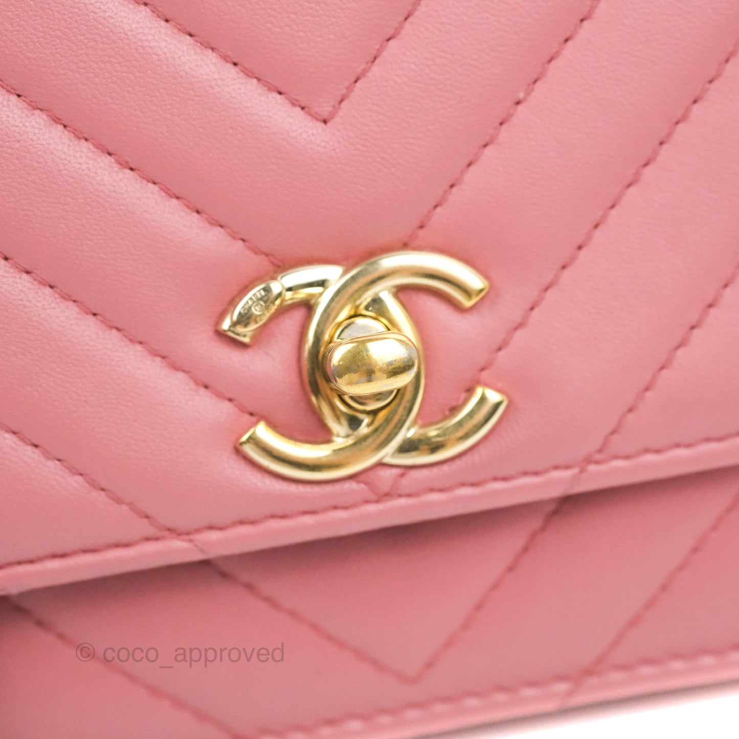 Chanel Trendy CC Chevron WOC Dark Pink Lambskin Gold Hardware