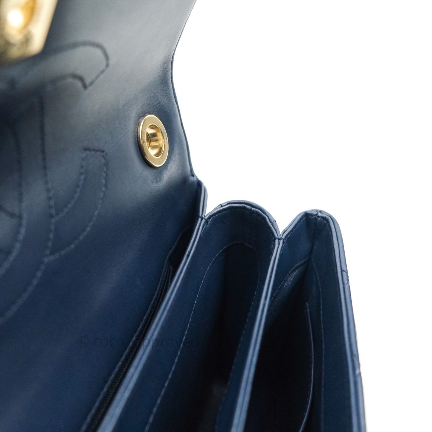 Chanel Trendy CC Small Navy Lambskin Gold Hardware
