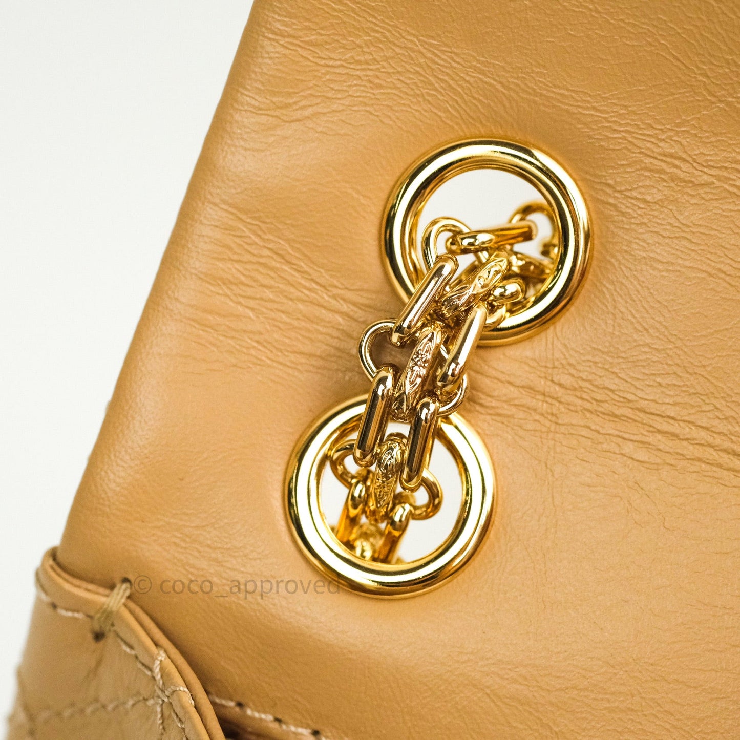 Chanel Mini Reissue 224 Beige Aged Calfskin Gold Hardware