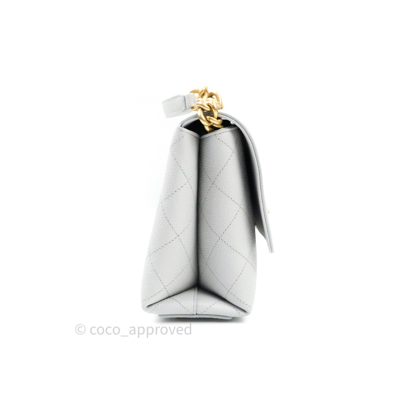 Chanel Chic Affinity Small Grained Calfskin Grey Gold Hardware