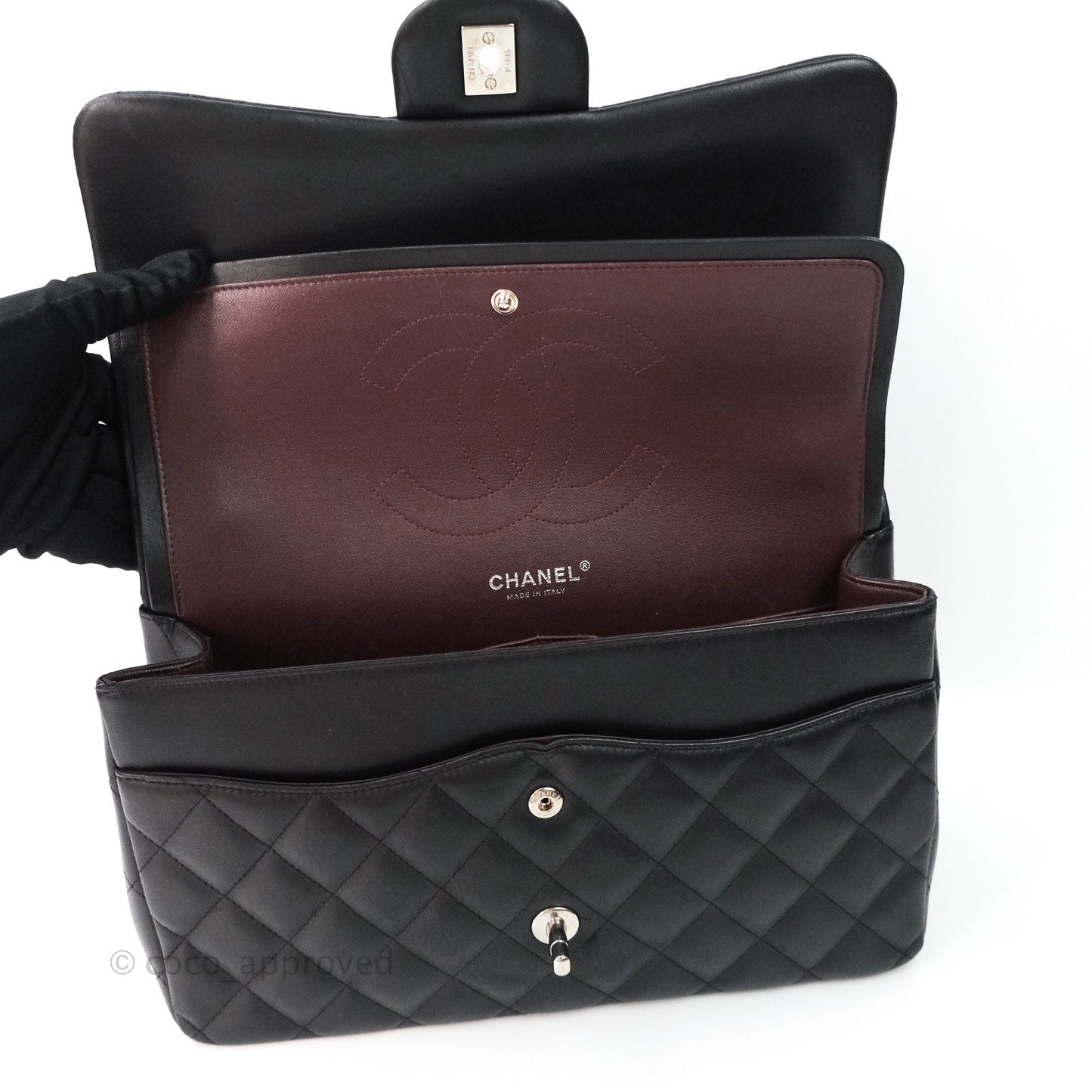 Chanel Jumbo Double Flap Black Lambskin Silver Hardware⁣⁣