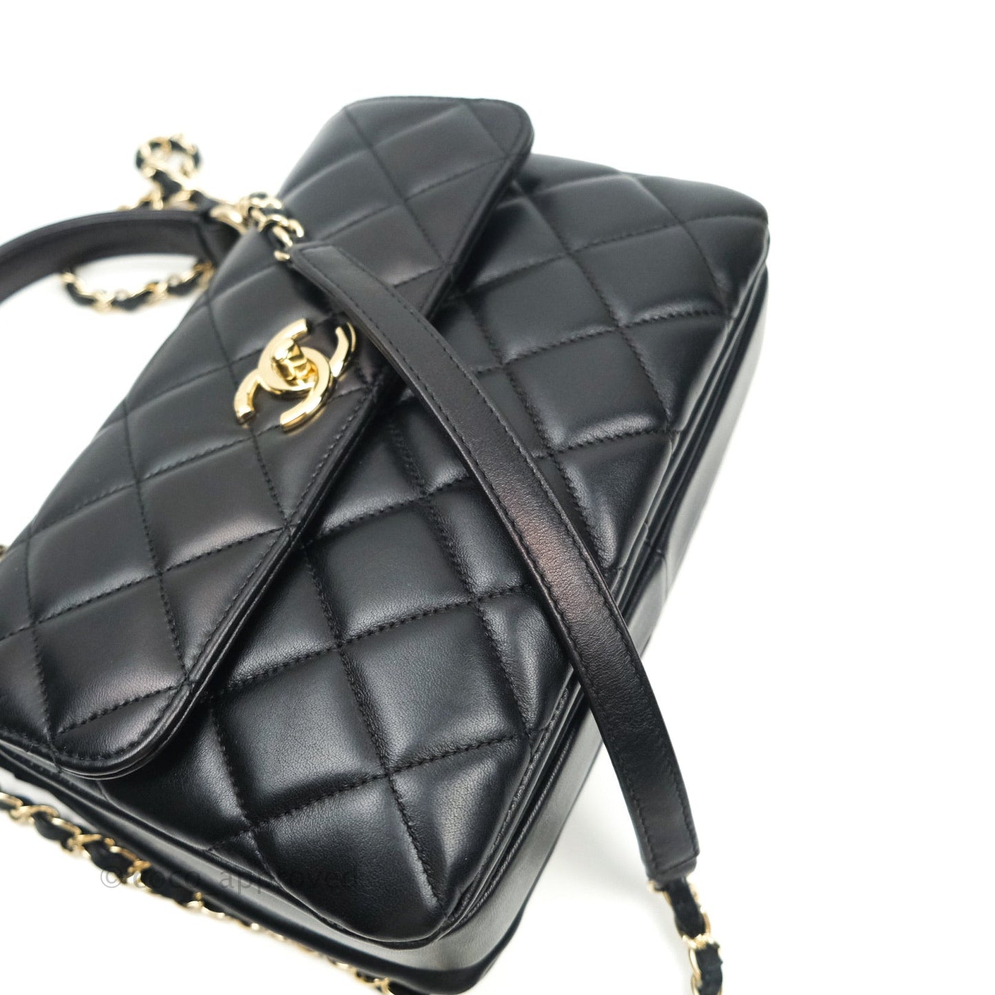 Chanel Trendy CC Quilted Small Black Lambskin Gold Hardware